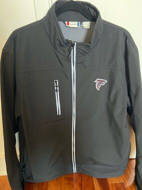 Columbia Black Softshell Jacket with White Trim